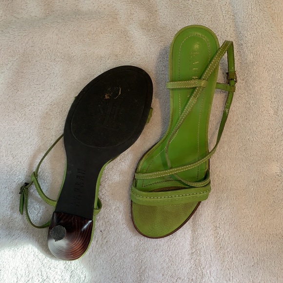 Green Ralph Lauren heeled sandal, size 7.5 - Picture 3 of 3